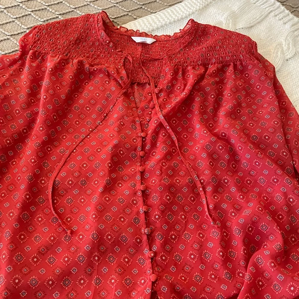 Red Boho Top - Picture 2 of 5